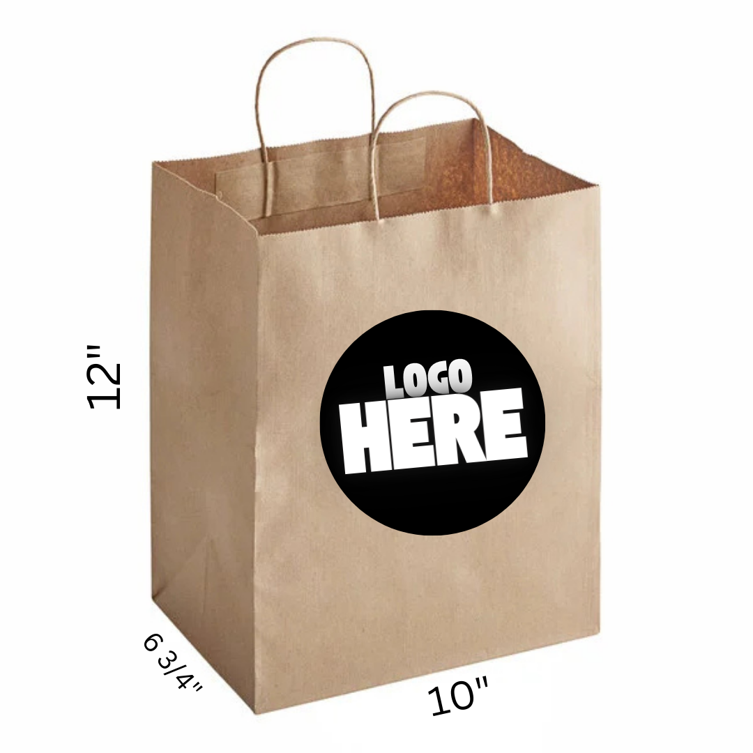 12" x 10" x 6 3/4" Natural Kraft Paper Bag