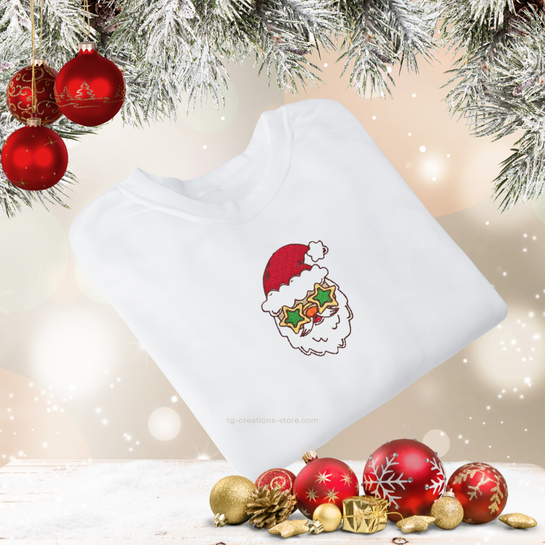 Santa Embroidered Sweatshirt